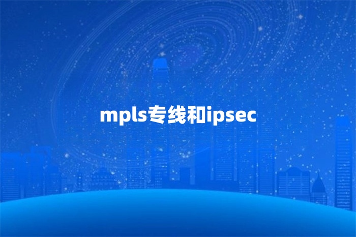 mpls專線和ipsec的區(qū)別