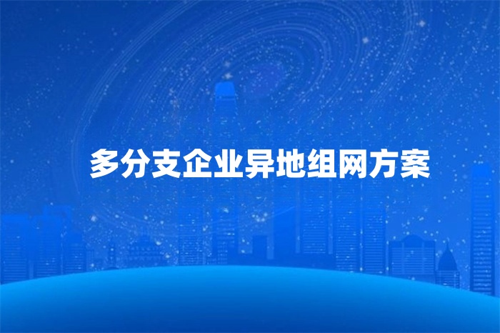 多分支企業(yè)異地組網(wǎng)方案