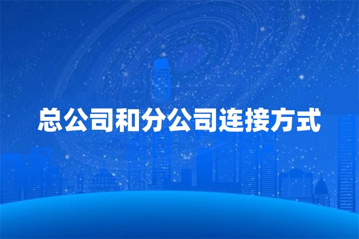 總公司和分公司連接方式