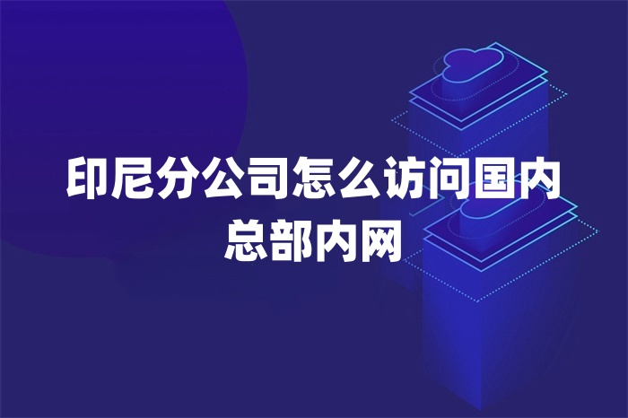 印尼分公司怎么訪問國內(nèi)總部內(nèi)網(wǎng)