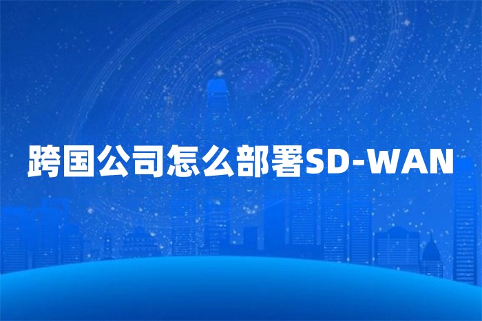 跨國(guó)公司怎么部署SD-WAN
