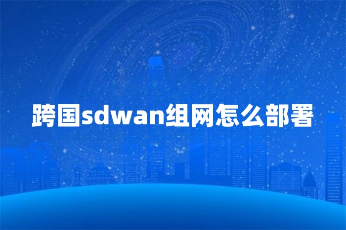 跨國sdwan組網(wǎng)怎么部署