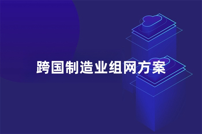 跨國制造業(yè)組網(wǎng)方案