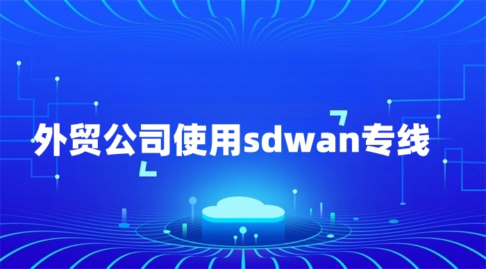 外貿(mào)公司使用sdwan專線